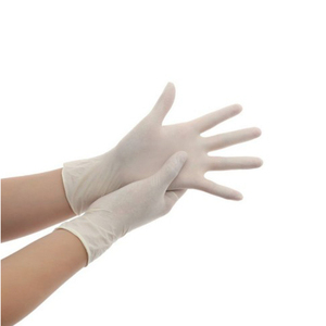 Gants d'examen en latex sans poudre, épaisseur 5 MIL, blanc laiteux, pour écran, imperméables, longueur 24 CM, bord coupé, jetables - Product Image 2
