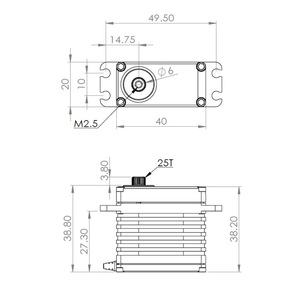 Servo metálico MKS HBL550L para Rock Crawlers serie X5 de alto torque - Product Image 2