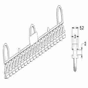 Planeur avec noyau à oeillet longitudinal de 3mm pour <span class=keywords><strong>bande</strong></span> de rail en U de 20 pièces pour stores - Product Image 1