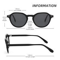Lunettes de soleil vintage en acétate à monture intégrale, protection UV400, confortables, options de couleurs tendance, style rétro unisexe pour usage quotidien, vente en gros