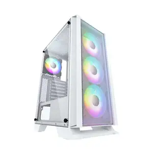 Caja para juegos de Pc, torre central de acrílico, malla de Metal a prueba de polvo, Chasis de calidad, carcasa para Cpu