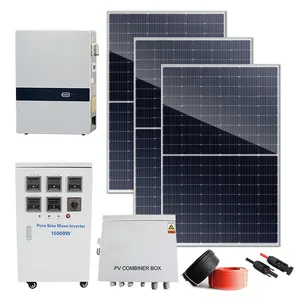 توريد grow 5Kw 7Kw 8Kw 10Kw أفضل جودة هجينة قبالة شبكة نظام الطاقة الشمسية للاستخدام المنزلي