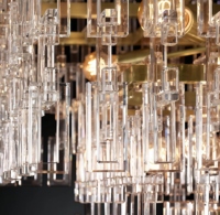 Lustre LED rond moderne en laiton massif JYLIGHTING, cristal, pour salon, salle à manger, éclairage décoratif pour la maison, luminaire de plafond