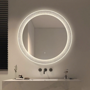 <span class=keywords><strong>Miroir</strong></span> LED intelligent personnalisé avec logo, <span class=keywords><strong>prix</strong></span> d'usine en gros, IP44, lumière 3000K-6000K, salle de bain, anti-buée, interrupteur tactile, <span class=keywords><strong>miroir</strong></span> mural - Product Image 1