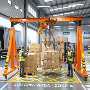 CE Certified 0.5t 2t Portable Lifting Gantry Crane Moving Electric Motorized Running Mini Gantry Crane - Product Image 3