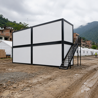 Casa Container Prefabbricata Smontabile a Due Piani CE da 40 piedi per Ufficio Ingegneristico in Acciaio Zincato Q235 con Cucina e Alloggi per Emergenze
