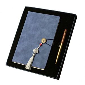 Cuaderno de Oficina Personalizado Tamaño A5/A6 con Botón Metálico, Banda Elástica, Borlas con Nudo Chino, Set de Regalo Empresarial, Adornos - Product Image 1