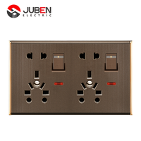 Prise murale double de haute qualité, norme britannique, pour lit double (prise principale), 250 volts, 16 ampères, en matériau PC
