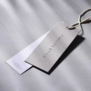 Fashion Swing Double Sided Printed Brand Logo Luxury Design Customized Garment Tags Shoes Paper Hangtag for Clothing