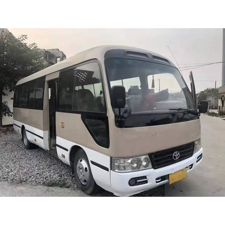 Autobús de pasajeros japonés TOYOTA Coaster, mini autobús usado, 17/19 asientos