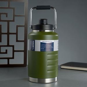 Thermos de voyage portable grande capacité 1500ml 2000ml avec couvercle, en acier inoxydable, tasse isotherme moderne à design droit, maintient au chaud 6 heures - Product Image 6