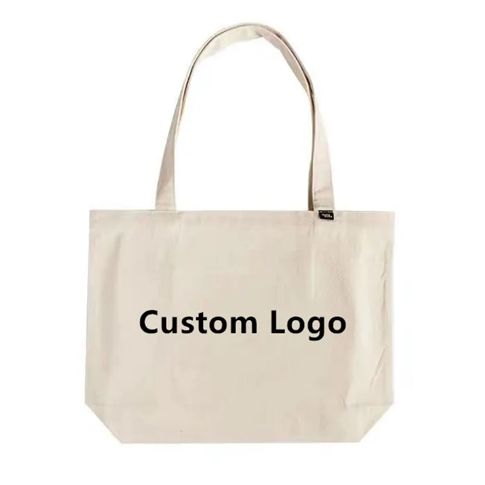 Natuurlijke Shopper Tote Bag Natuurlijke Organische Linnen Polyester Sublimatie Canvas Stof School Katoenen Boodschappentas