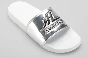 Xsheng Fabriek Prijs Ondersteuning Dropshipping Super Zachte Pu Zool Custom Logo Comfortabele Dia 'S Designer Sandalen Slippers Slip
