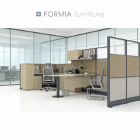 Meubles de bureau modernes, poste de travail en cubique pour centre d'appels, table de travail, cloison de bureau, bureau d'ordinateur, poste de travail modulaire pour 2 personnes