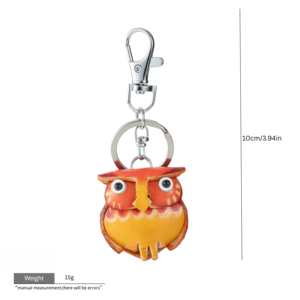 Sang Trọng Chính Hãng Da <span class=keywords><strong>Owl</strong></span> Keychain Với Đôi Mắt Lớn Làm Bằng Tay Động Vật Túi Mặt Dây Chuyền Dễ Thương Phim Hoạt Hình Món Quà Quyến Rũ Cho Phụ Nữ Túi Quyến Rũ - Product Image 6