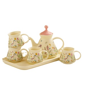 Ensemble de tasses à café et à thé de luxe pour la maison, emballage cadeau, style campagnard mignon, ensemble tasse et assiette pour la maison - Product Image 1