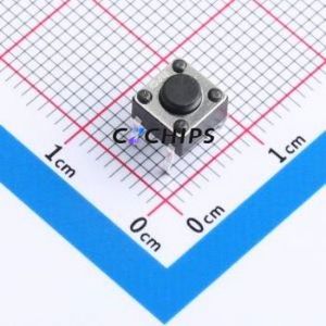 K2-6639DP-B4SW-04 Tactile Switch Through hole-4P,6x6mm Switch Single Pole Single Throw Round Button 2.5N Through Hole - Product Image 1