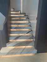 Luxe Bleu Blanc Quartzite Dalle Salon Fond Panneau Mural Bookmatch Marbre Moderne Bleu Veines Marbre Cuisine Comptoir