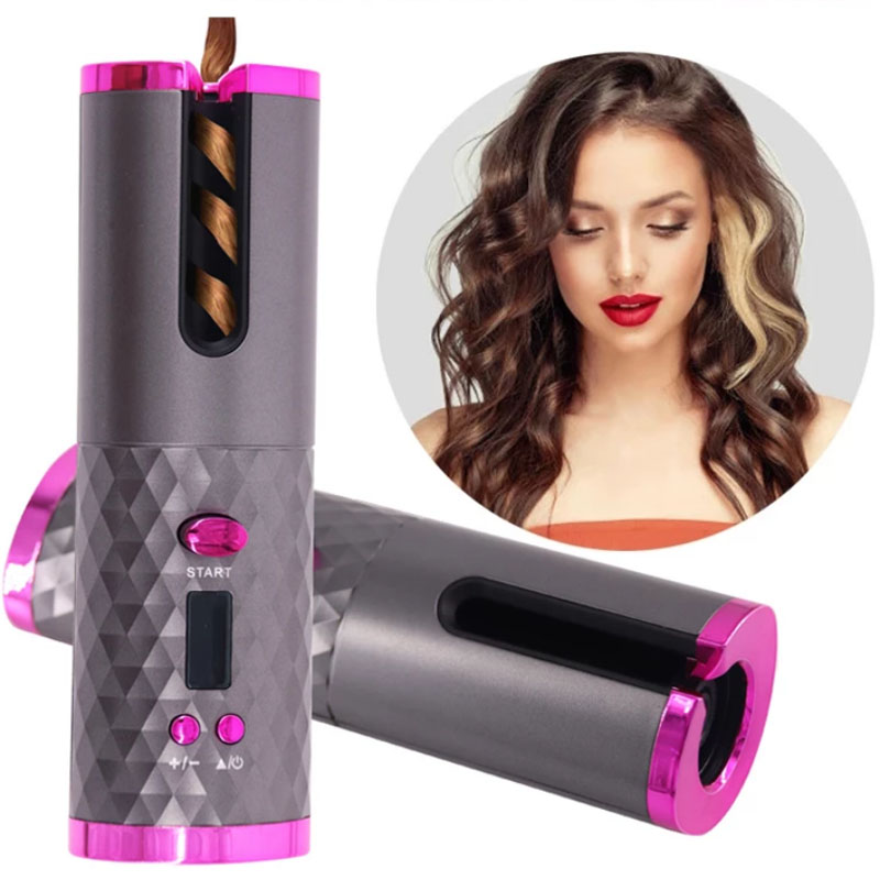 Dropshipping&Wholesale Auto Rotating Ceramic Hair Curler USB Rechargeable Magic Hair Curling Iron Wireless Hair Curler