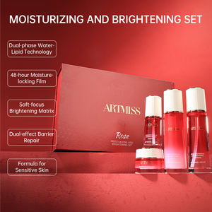 Ensemble complet de soins du visage à la rose, éclaircit le teint, réduit les rougeurs, hydratation intense, réparation apaisante de la barrière cutanée, ensemble de soins de la peau - Product Image 3