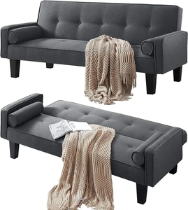 Canapé-lit multifonctionnel en tissu réglable à 3 angles, canapé-lit paresseux pour le bureau, le salon, convertible en lit - Product Image 2