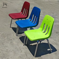Chaises d'étudiant empilables pratiques EaseNeat, cadre en métal coloré, robustes, adaptées à la salle de classe, à la salle d'étude et au bureau