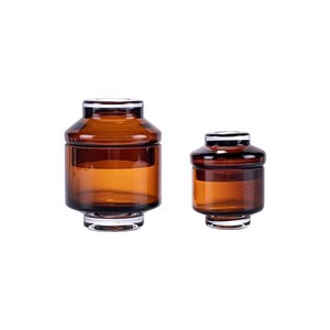 Frasco de vidrio de estilo moderno, transparente, vacío, adecuado para decoración del hogar, vaso para velas aromáticas - Product Image 1