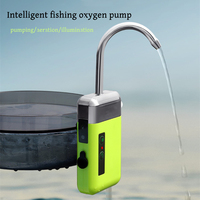 Pompe à air Pompe à eau Pompe à oxygène avec capteur Multi-Fonction Rechargeable Accessoires de pêche en plein air pour réservoir de pêche
