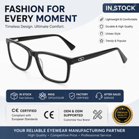 WZX-MA3011 Montures de lunettes rectangulaires unisexes en acétate pour tous les visages avec branches à ressort – Vente en gros