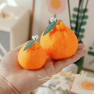 Velas Aromáticas de Cera de Soya con Aroma a Naranja, Modernas, Hechas a Mano, con Forma de Fruta Artificial, Regalos de Navidad de Color Naranja, Venta al Por Mayor - Product Image 3