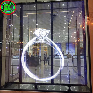 Écran d'affichage à LED transparent G3.91-7.82 intérieur Pantalla vidéo panneau mural film verre clair - Product Image 6