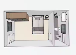 Casas Prefabricadas Tipo Contenedor de 20 pies, 1er, 2do y 3er Pisos, Paneles Sándwich, Oficina en Casa, Casa Prefabricada, Edificio de Acero, Dormitorio - Product Image 3