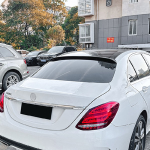 Mercedes-Benz C-Class W205 Rear <b>Trunk</b> Spoiler Piano <b>Black</b> Carbon Fiber Texture ABS 2015-2021 - Product Image 1