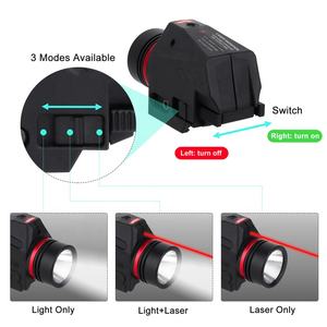 Mzj Optics torcia tattica in alluminio <span class=keywords><strong>150</strong></span> lumen torcia da caccia laser rossa a LED bianca - Product Image 4