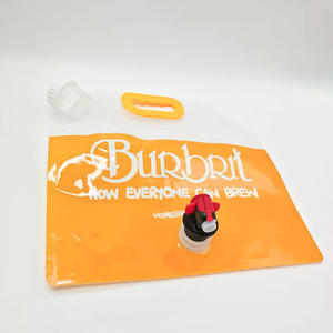 Pochette de bec d'emballage en plastique PE personnalisée recycler le sac portable pochette debout avec valve pour eau minérale boisson - Product Image 4