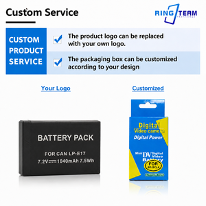 <span class=keywords><strong>Batterie</strong></span> Lithium-ion 7.2V 1040mAh pour appareil photo LP-E17 <span class=keywords><strong>LPE17</strong></span> pour appareils photo Canon EOS M3 M5 M6 760D 750D 800D 77D 200D R8 R50 - Product Image 3