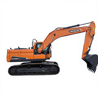 Excavator Hidrolik DX225 1.05m³ Terkontrol PLC 112kW untuk Pekerjaan Pemindahan Tanah