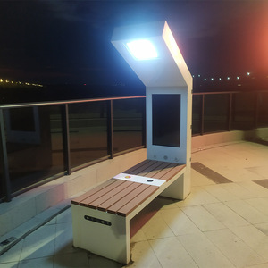 Banc de patio avec structure en aluminium et assise en bois, 4 places, mobilier d'extérieur contemporain et moderne, respectueux de l'environnement - Product Image 2