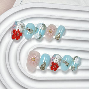 Vente chaude Ins presse sur les ongles Support boîte d'emballage Logo personnalisé en gros de haute qualité 10 pièces <span class=keywords><strong>faux</strong></span> ongles avec onglets adhésifs - Product Image 3