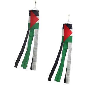 Vente en gros de chaussettes de vent personnalisées avec drapeau Jordanien, en polyester, numériques, pour l'extérieur, festives, durables, avec motifs personnalisés, accessoires de suspension - Product Image 6
