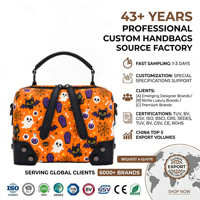 Sac à main en cuir PU tendance et élégant avec fermeture éclair, style décontracté chic pour femme, idéal pour Halloween, personnalisable OEM