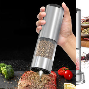 Moulin à poivre automatique, moulin à sel et à poivre, rechargeable par USB, réglage de la grosseur, moulin à épices avec lumière LED, outil de cuisine - Product Image 2
