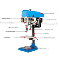 Mini perceuse réglable 220V à vitesse infiniment variable perceuse de banc moteur de composant de noyau pour le forage de pilier