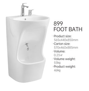 Arabia Basin Sink Lavabo en céramique autoportant double, lavabo de toilette, lavoir à pieds pour Wudu musulman, Wudumate, Bassin de Wudu - Product Image 4