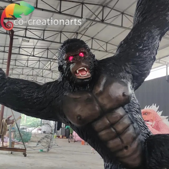 Amusement park Silicon Rubber animatronic realistic King Kong model