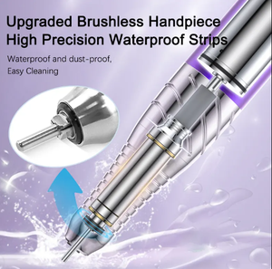 Mini perceuse à ongles sans fil 85W, 45000 tr/min, faible bruit, écran LCD, lime électrique avec poignée en plastique - Product Image 6