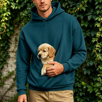 Vêtements tendance pour propriétaires et chiens, tenues assorties pour animaux de compagnie, couleurs unies, sweats à capuche pour humains, vente en gros personnalisée