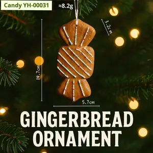 Mini adornos de hombre de jengibre de espuma hechos a mano, nuevos colgantes DIY para decoración del hogar, vacaciones festivas, artesanía de Navidad, pastel de Donut - Product Image 4