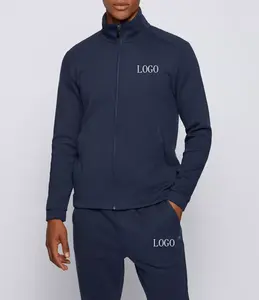 OEM เสื้อผู้ชายคุณภาพสูง Zip Tops โลโก้ที่กำหนดเองพิมพ์เสื้อลำลองเสื้อกีฬา Tracksuits