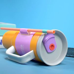 DD3977 2025 New <b>40oz</b> Double Wall Water Bottle Car Outdoor Sports Cup Mug Vacuum Insulated <b>Tumbler</b> <b>With</b> <b>Handle</b> and Straw - Product Image 4